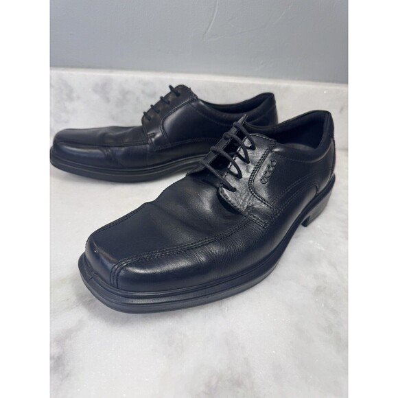 Ecco Helsinki Lace Up Dress Shoes Black Leather Mens Size EU 44 US 10 - EUC main image 6